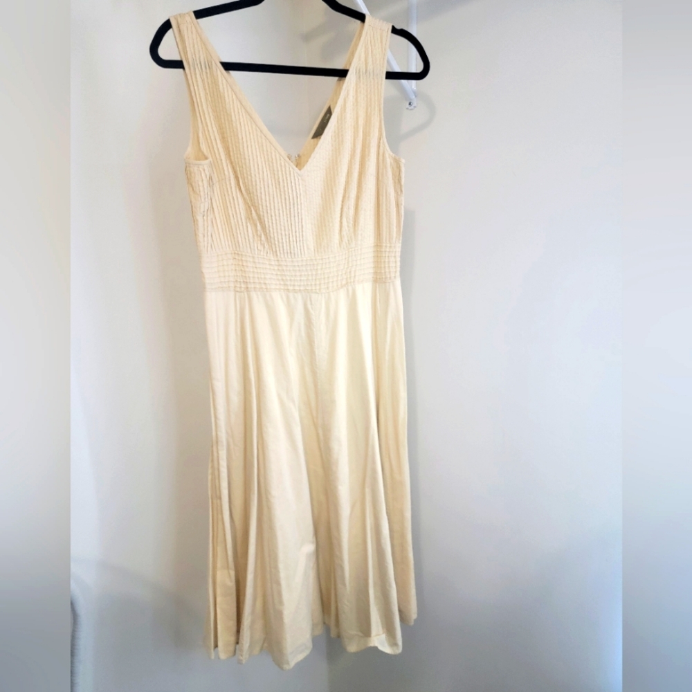 J.Crew 100% Cotton V Neck Zip Up Dress Size 10